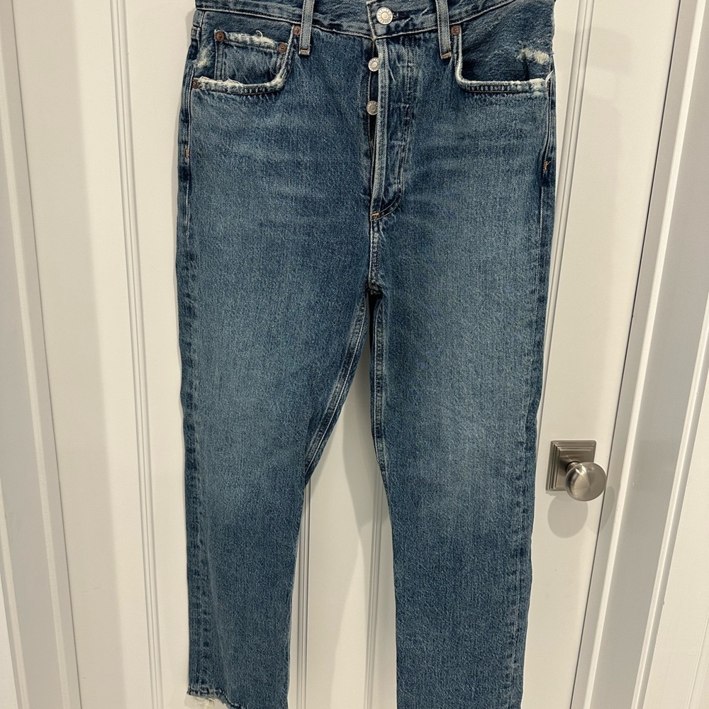 AGOLDE Riley Crop Jeans, Frequency wash, size 27 - Picture 2 of 5